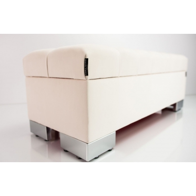 Kufer Pikowany CHESTERFIELD  Ecru  / Model Q-4 Rozmiary od 50 cm do 200 cm
